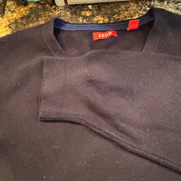 IZOD Men’s black cotton long sleeve sweater XL - Picture 5 of 11